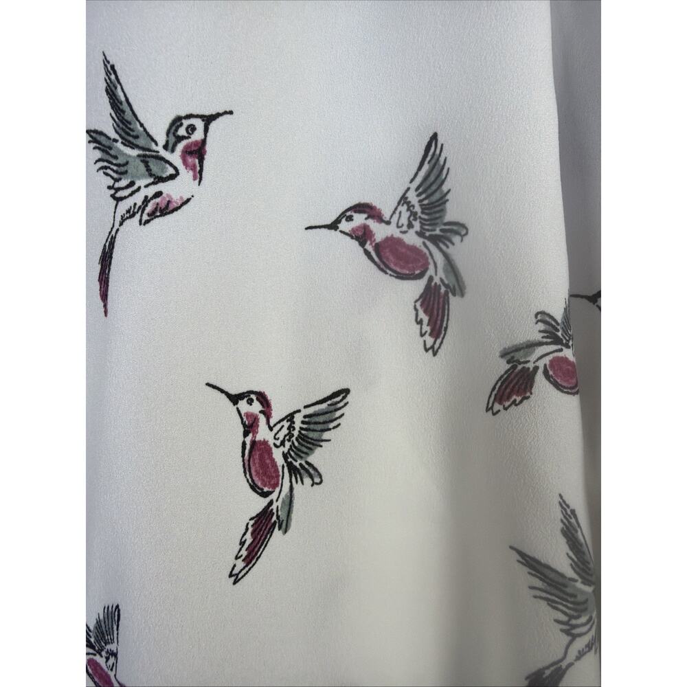 Croft & Barrow humming bird Large Blouse Shirt Top bohemian cottagecore NWT - Picture 3 of 13